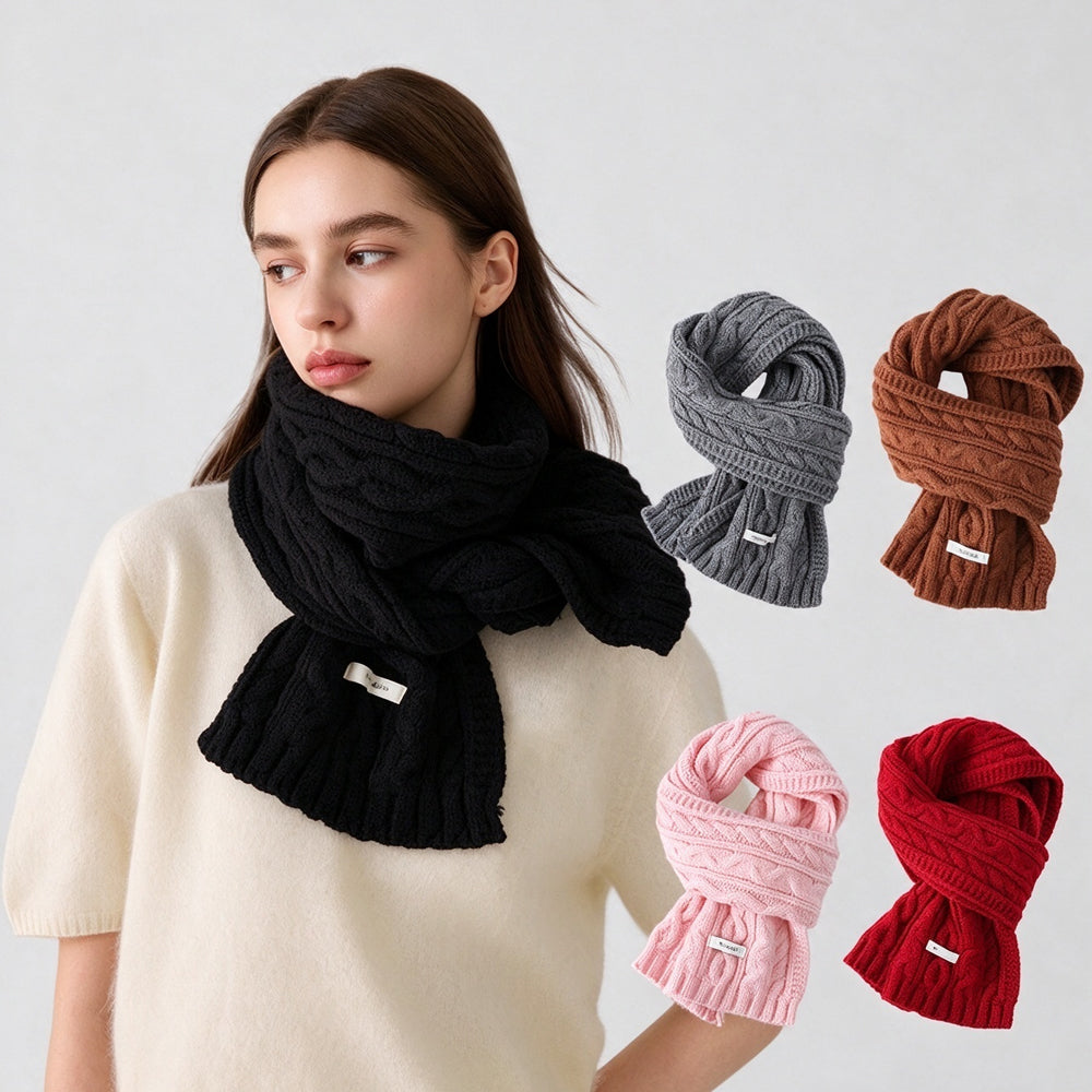 Warm Solid Color Cable Knit - DippedShop Wholesale - #2899