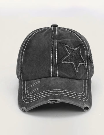 Distressed Star Baseball Cap - DippedShop Wholesale - #2723
