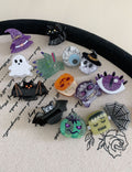 Quirky Halloween Ghost Pumpkin Mini Hair Claw 6W6HCP1322