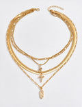 Layered Cross Pendant Necklace - DippedShop Wholesale - #2915