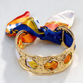 Chunky Gold Hammered Hollow Cuff Scarf Bracelet 6W6JBR746