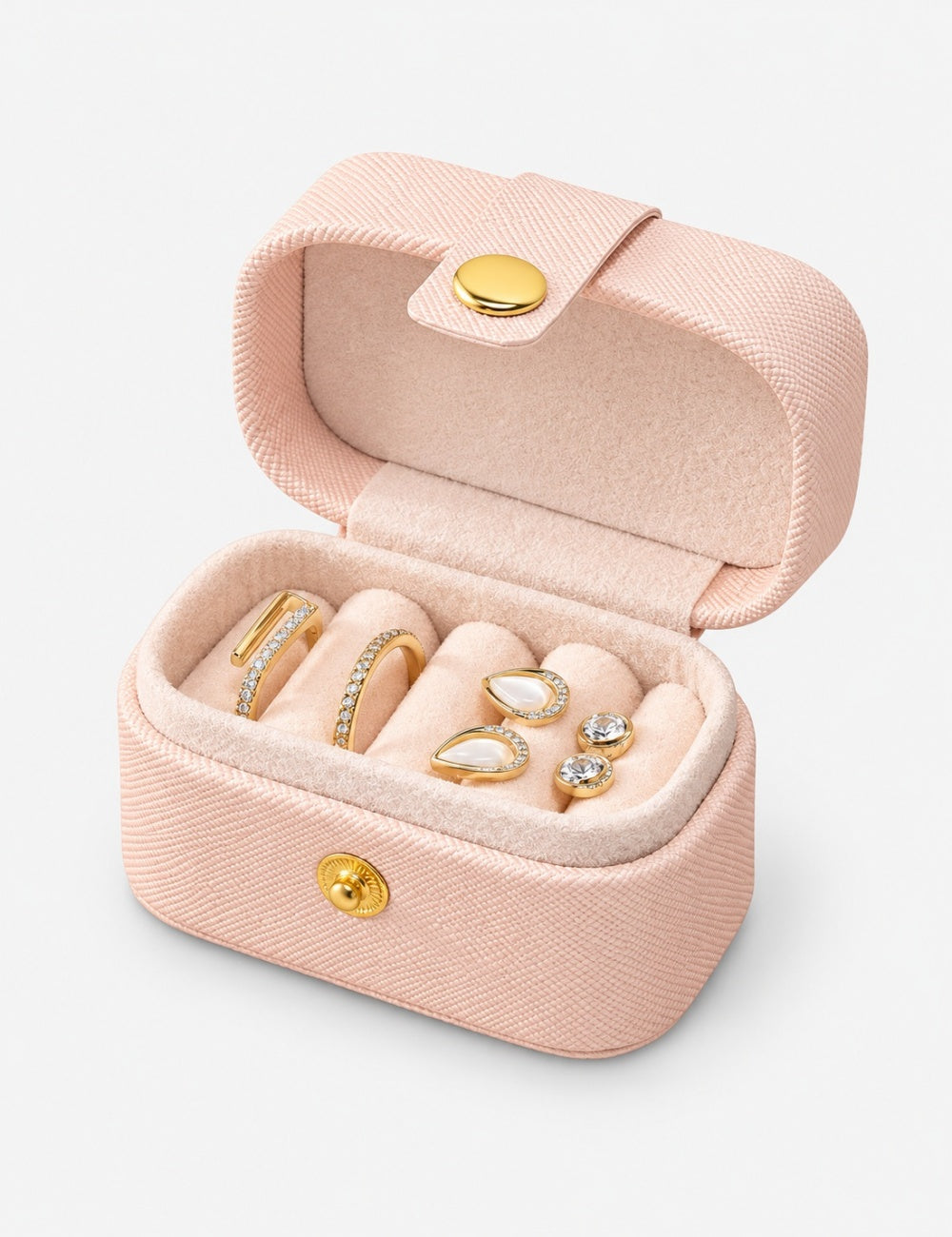 Trendy PU Leather Travel Mini Jewelry Case 6W13HSJ112