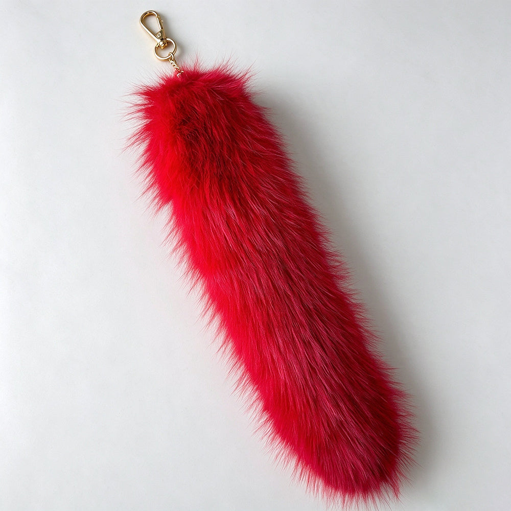 Fluffy Furry Tail Keychain - DippedShop Wholesale - #6275