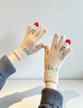 Cute Cartoon Thicken Plush Warm Knit Gloves 6W6GLO109