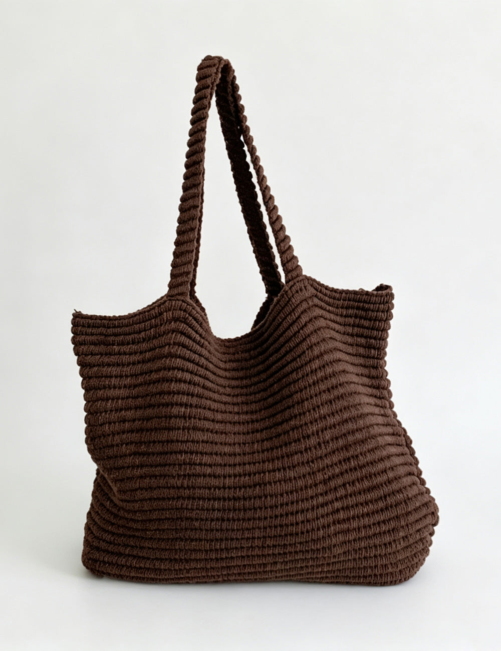 Casual Ribbed Knitted Shoulder Bag 6W10BBG1792