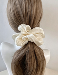 Pearlescent Chiffon Ruffled Hair Scrunchie - DippedShop Wholesale - #2627