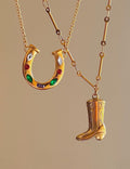 Creative Gold Plated Boot Pendant Choker Necklace 6W6JNC641