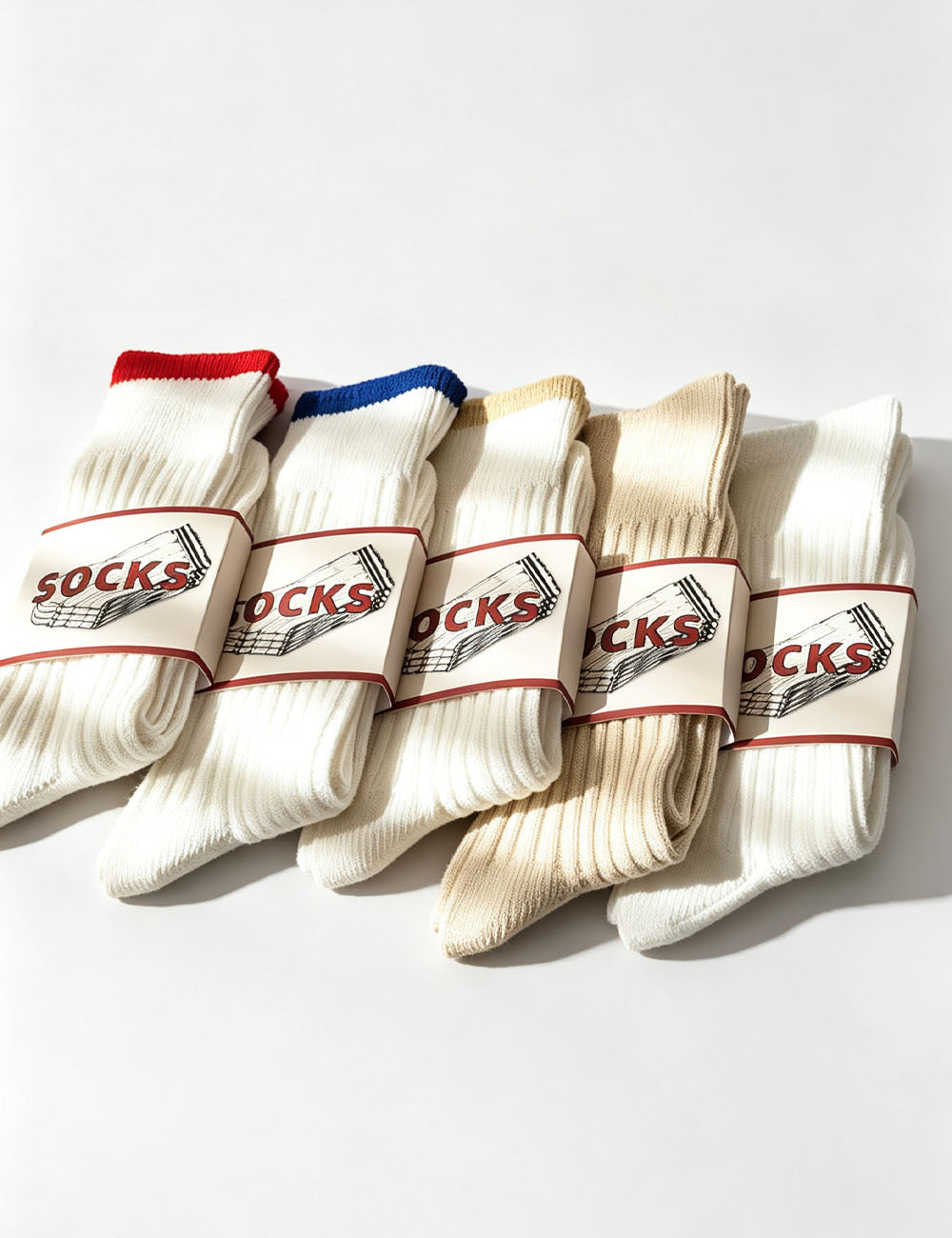 Color Block Cotton Crew Socks - DippedShop Wholesale - #7299