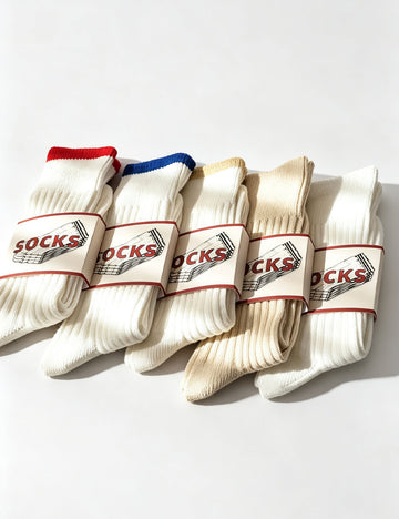 Color Block Cotton Crew Socks - DippedShop Wholesale - #7299