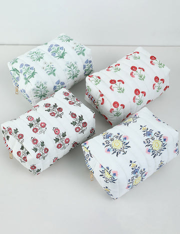Vinatge Floral Print Large Capacity Cosmetic Bag 6S10BOB1041