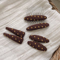 Elegant Polka Dot Non Crease Snap Hair Clip 6W6HCP1678