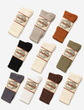 Solid Color Chunky Ribbed Cotton Socks 6W8FSO659
