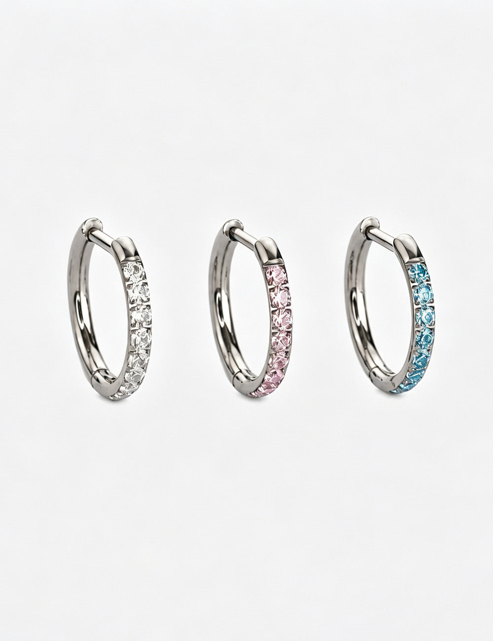 Elegant Rhinestones D-shape Hoop Earring 6W6JER576