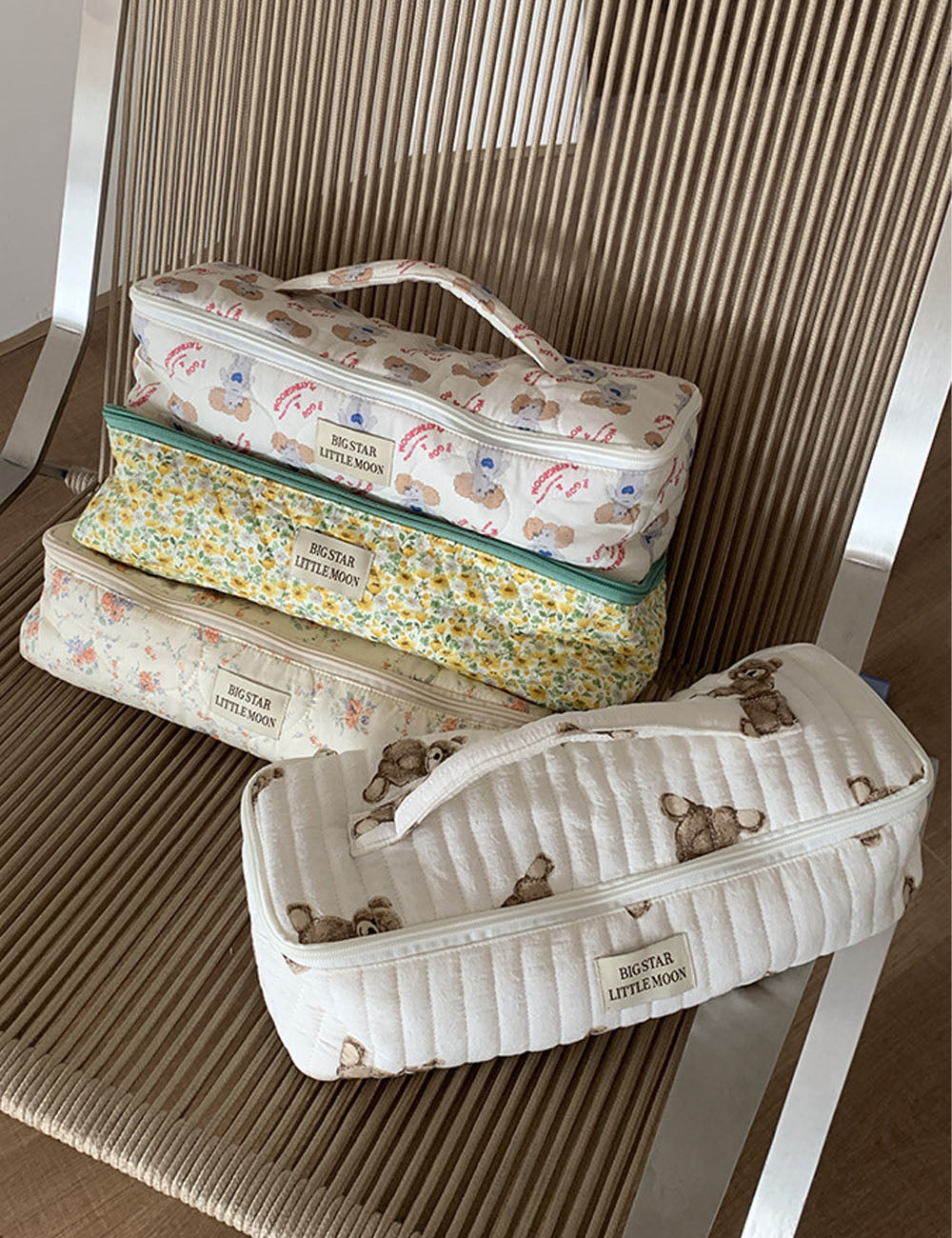 Simple Floral Large Capacity Portable Cosmetic Bag 6S10BOB1030