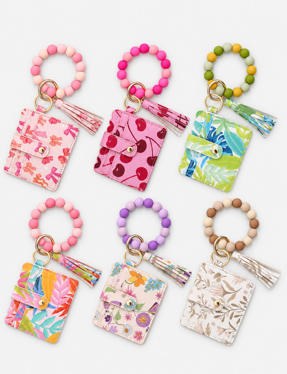 Floral Leather Wristlet Wallet - DippedShop Wholesale - #0771
