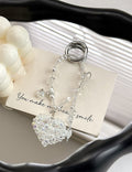 Handmade Crystal Heart Pendant Keychain Bag Charm 6W10BBC420