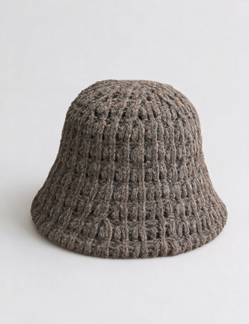 Textured Knit Bucket Hat - DippedShop Wholesale - #0627