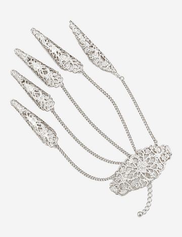 Punk Gothic Halloween Hand Chain Bracelet 6W6JBR629