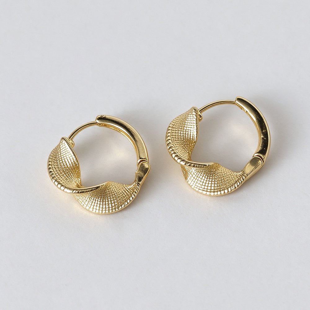 Twisted Texture Hoop Earrings - DippedShop Wholesale - #6787