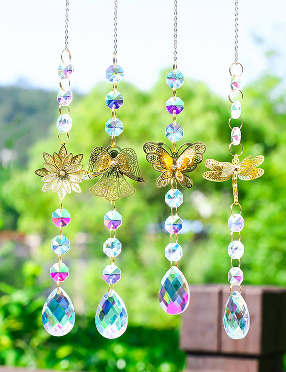 Geometry Crystal Ball Metal Dragonfly Hanging Suncatchers MK2CZAS6H7HLS64