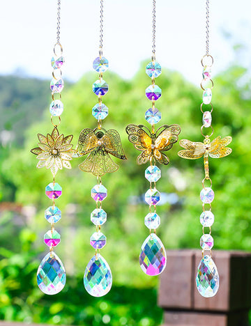 Geometry Crystal Ball Metal Dragonfly Hanging Suncatchers MK2CZAS6H7HLS64