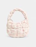 Cute Heart Flower Print Ruched Puffer Handbag 6W10BBG1804