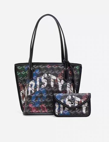 Simple Color Block Large Capacity Tote Bag 6W10BBG1978