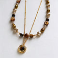 Tiger Eye Pendant Necklace - DippedShop Wholesale - #0131