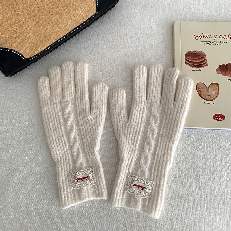 Simple Solid Color Touch Screen Warm Gloves 6W6GLO83