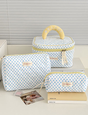 Cute Polka Dots Large Capacity Makeup Bag MK2BW6S10BOB109