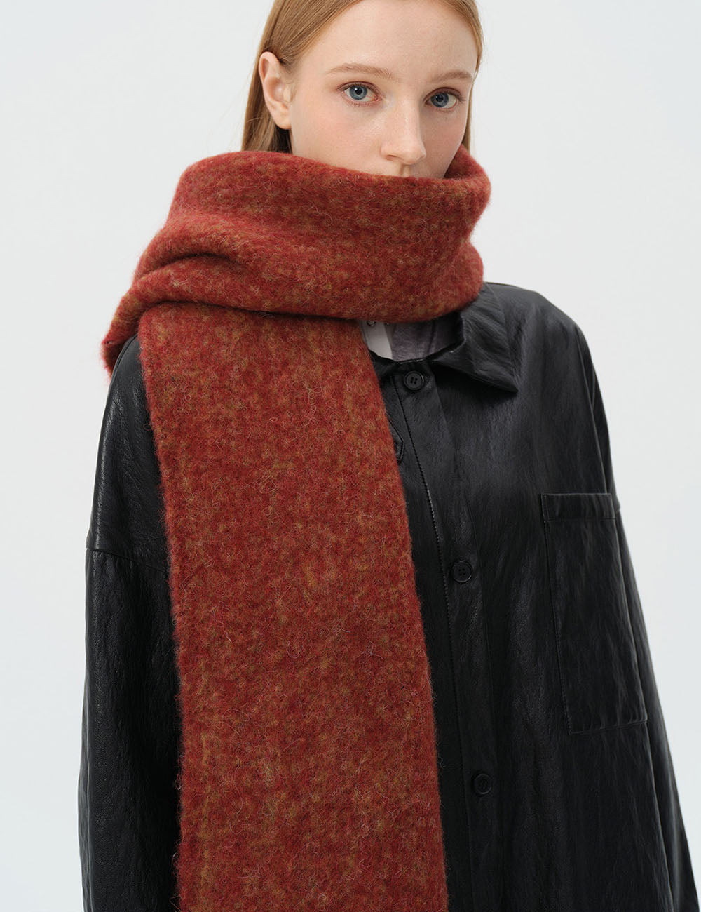 Color Block Tassel Wool Scarf - DippedShop Wholesale - #0579