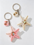 Stylish Handmade Beads Rhinestones Star Pendant Keychain 6W10BBC754