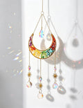 Sparkling Colorful Crystal Moon Sun Catcher 6H7HLS185