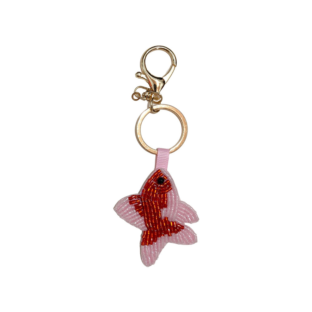 Stylish Beaded Sequin Crab Pendant Bag Charm 6W10BBC813