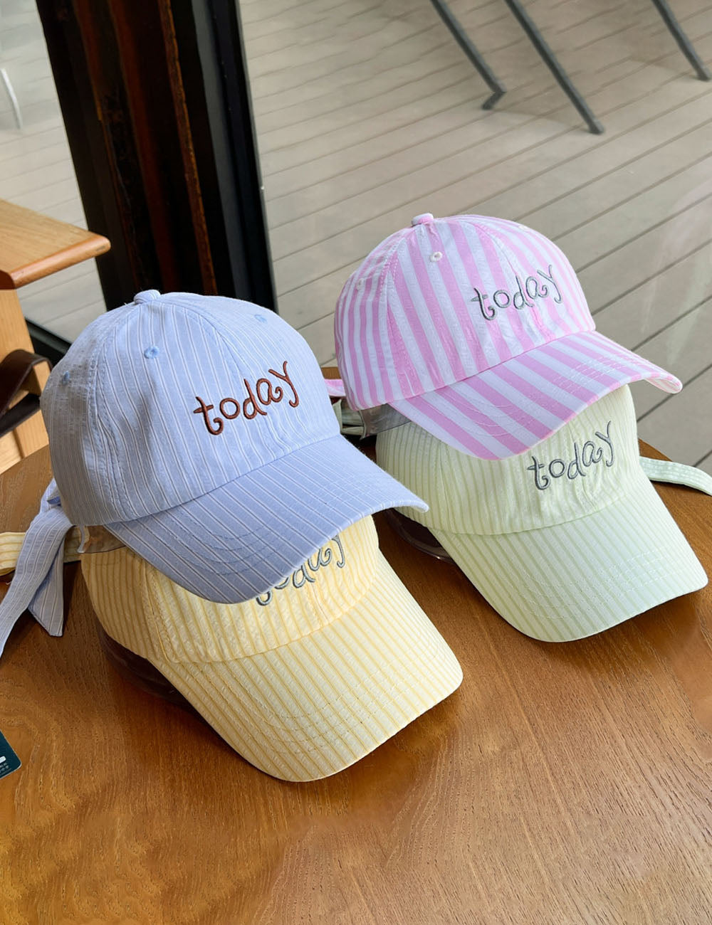 Striped Bowknot Baseball Cap - DippedShop Wholesale - #7107
