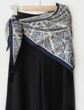 Printed Silk Scarf - DippedShop Wholesale - #7427