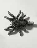 Sparkling Black Rhinestone Spider Duckbill Hair Clip 6W6HCP1319