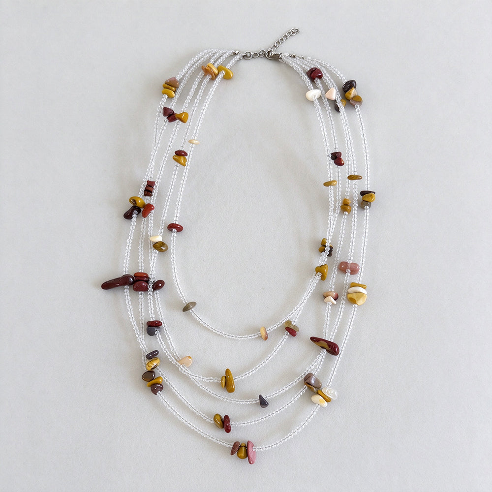 Gemstone Beaded Necklace - DippedShop Wholesale - #9907