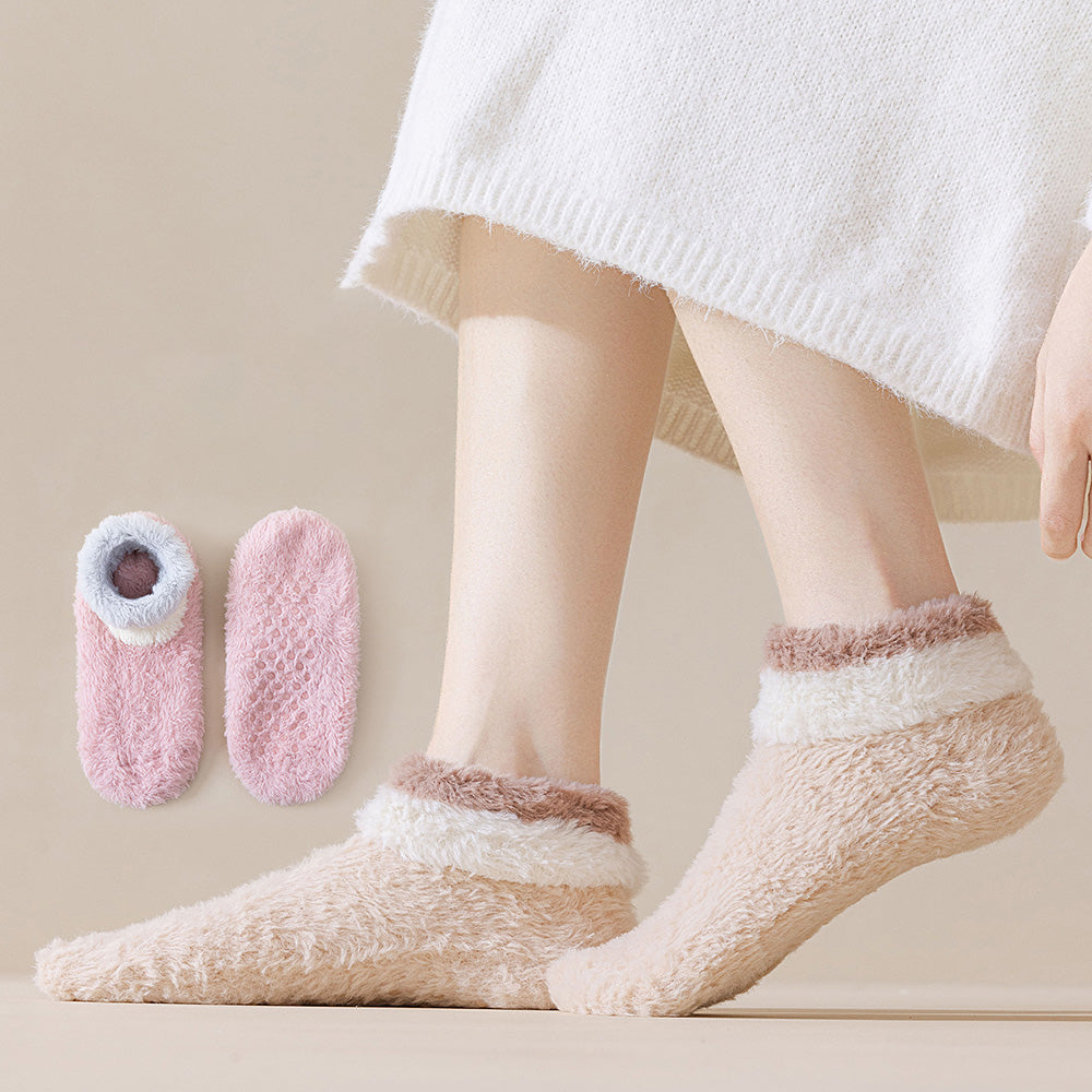 Fuzzy Non-Slip Slipper Socks - DippedShop Wholesale - #9731