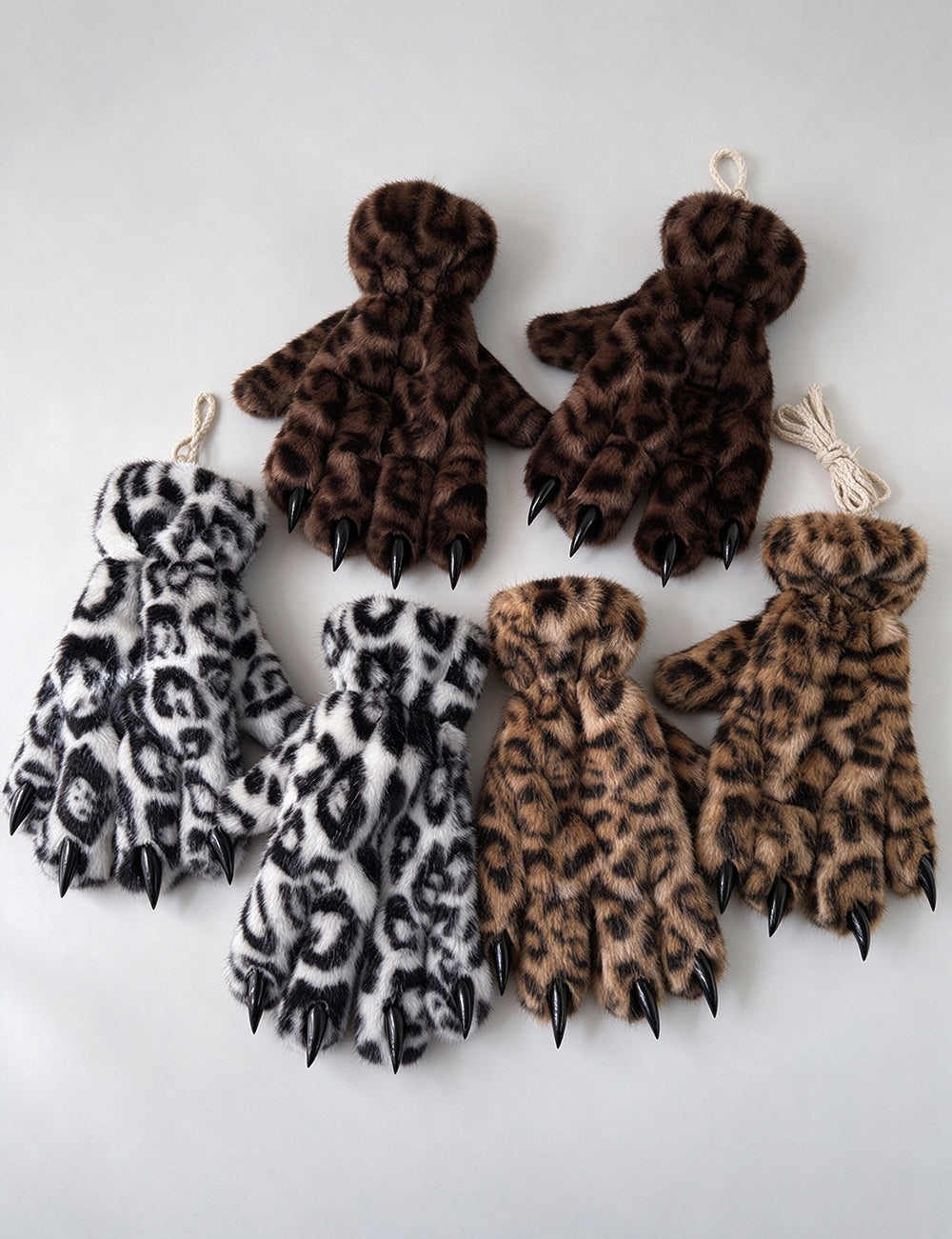 Faux Fur Animal Claw Gloves - DippedShop Wholesale - #4115