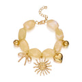 Vintage Irregular Resin Beaded Sun Pendant Bracelets 6W6JBR633
