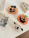 Cute Pumpkin Ghost Halloween Hair Claw 6W6HCP1323