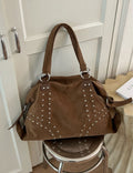 Vintage Large Capacity Studded Tote Bag 6W10BBG1858