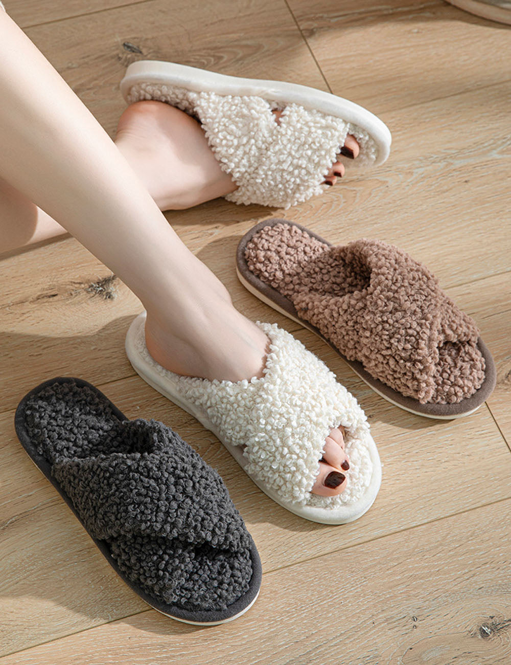 Soft Plush Slippers - DippedShop Wholesale - #7699