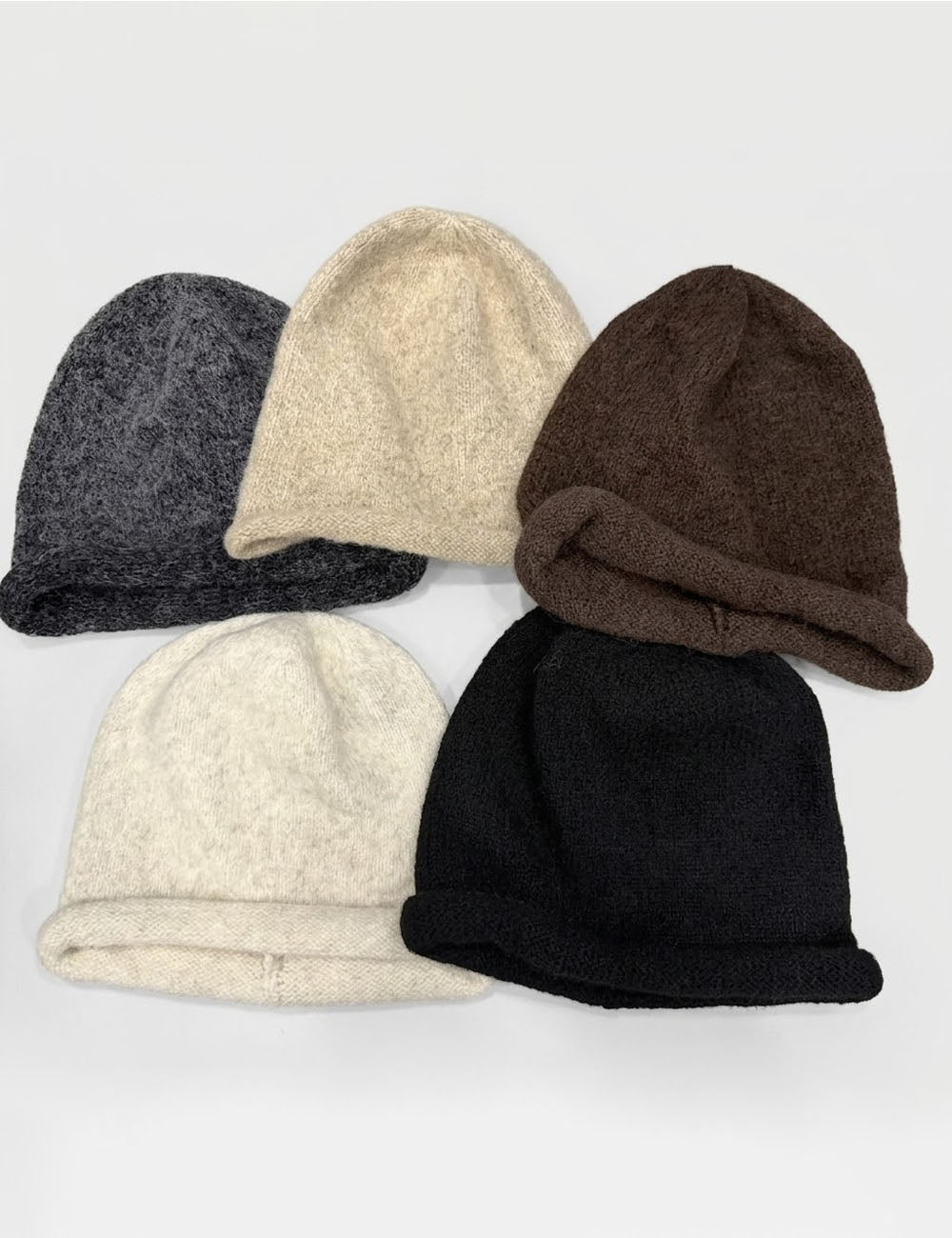 Minimalist Slouchy Cuffed Warm Knit Beanie Hat 6W6HAT710