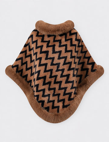 Faux Fur Poncho Cape - DippedShop Wholesale - #9635