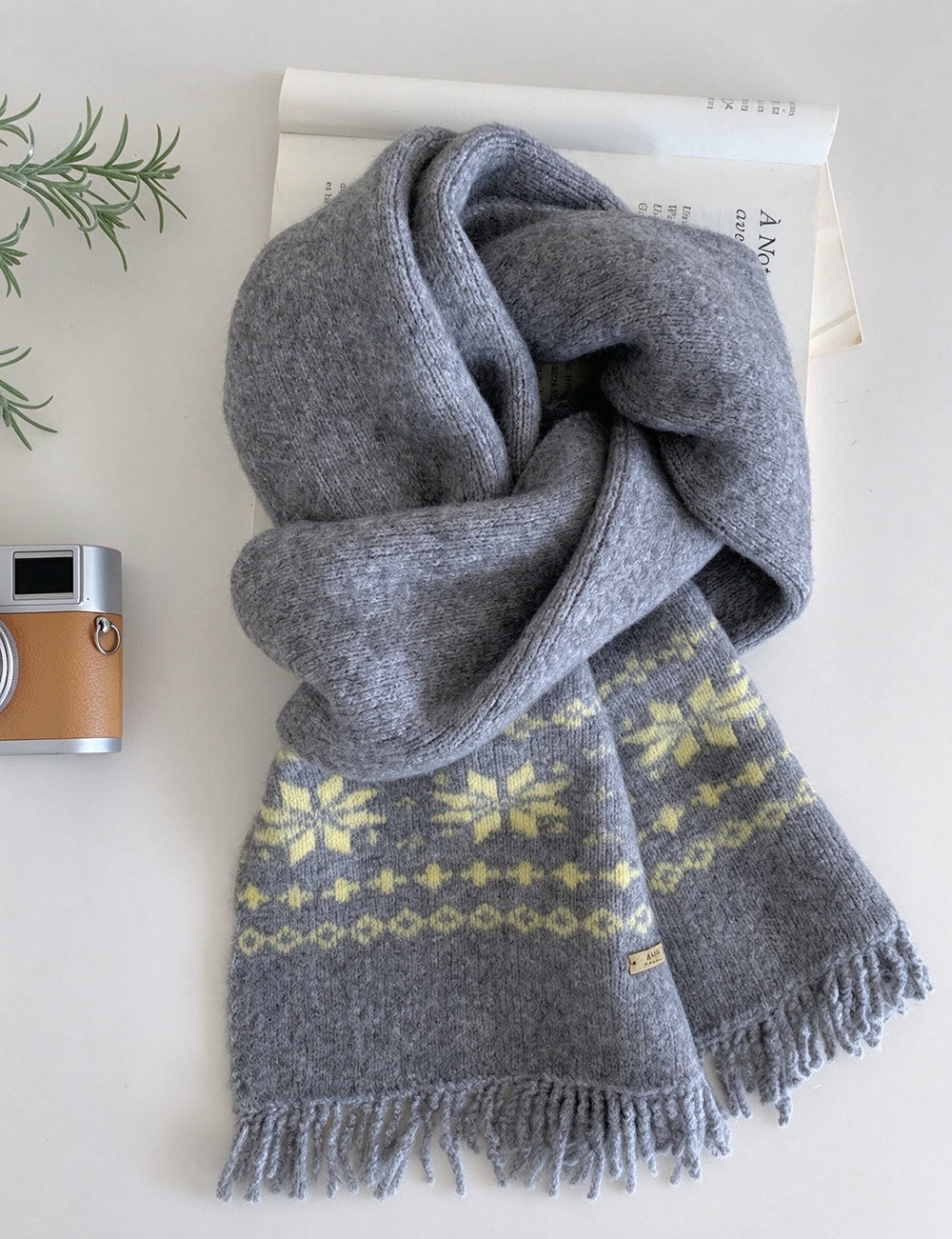 Fair Isle Knit Scarf - DippedShop Wholesale - #2227