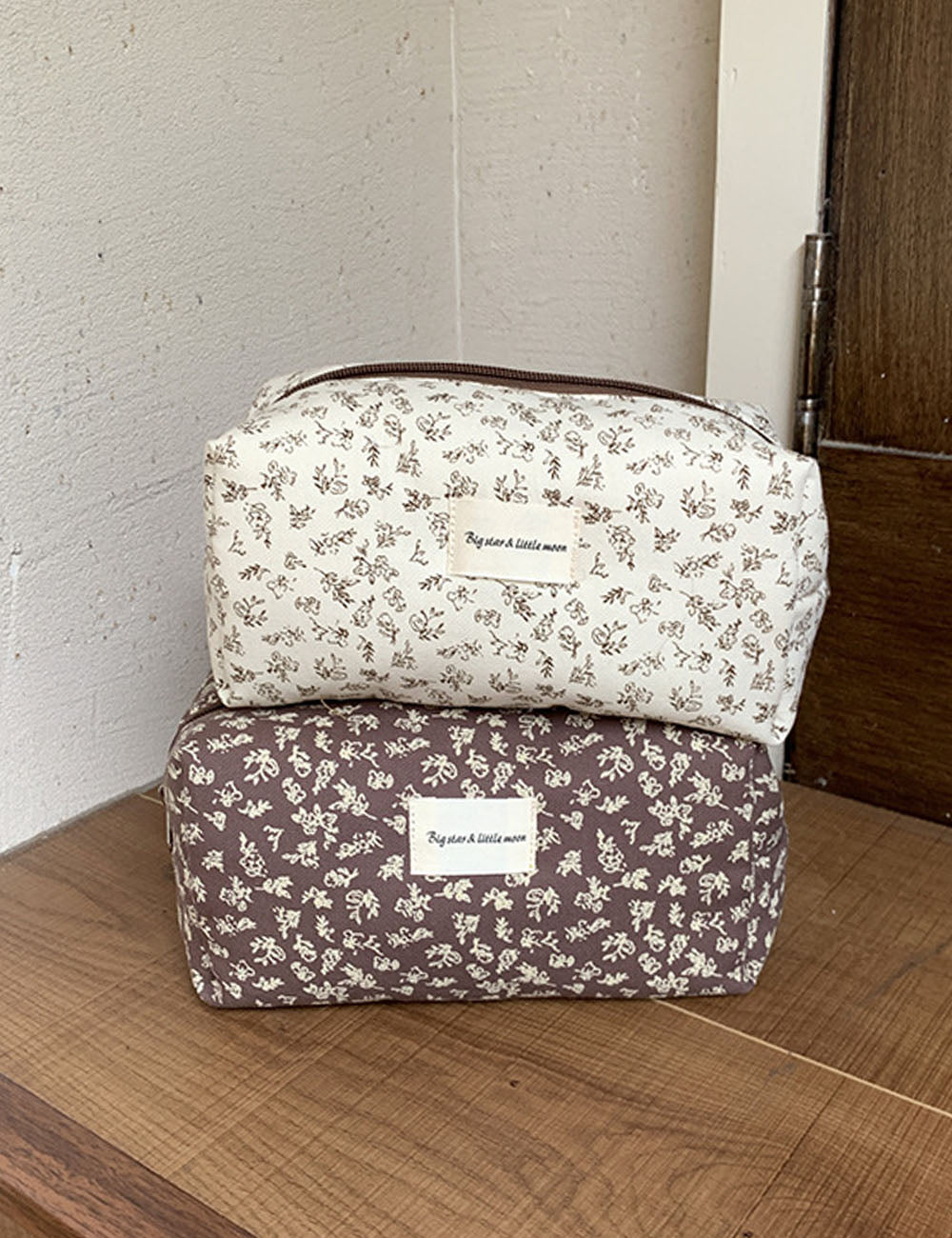 Fresh Floral Print Portable Cosmetic Bag 6S10BOB1025