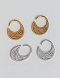 Multi-Layer Chain Hoop Earrings - DippedShop Wholesale - #0515