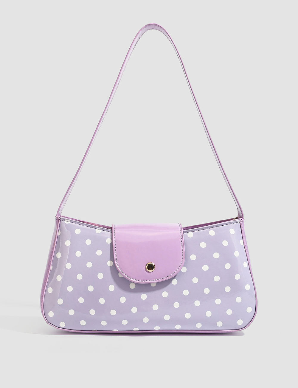Vintage Polka Dot Baguette Purse Shoulder Bag 6W10BBG1970